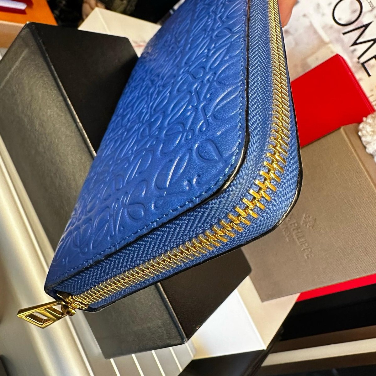 Loewe Blue Leather Wallet - Very Good #PH9X2I | eBay
