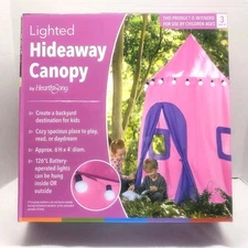 Hideaway Pink Lighted Canopy By HearthSong NEW In Box
