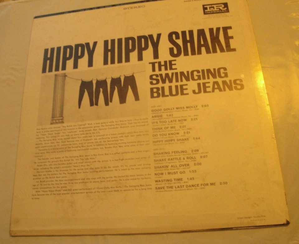 THE SWINGING BLUE JEANS-HIPPY HIPPY SHAKE 1st USA Press Imperial LP-12261 SEALED - Image 2 of 2