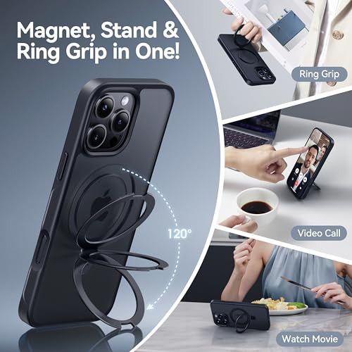 Oneagle Magnetic IPhone 16 Pro Max Case With Kickstand - 12FT Military Protection & 9H Screen Protector