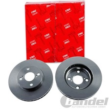 2X TRW BREMSSCHEIBEN 255mm BELÜFTET VORNE PASSEND FÜR TOYOTA COROLLA | DF4403