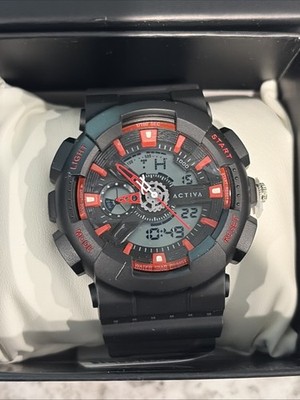 Invicta Activa X Men's Digital Watch Black Red Sport Analog 56mm ACW498-001