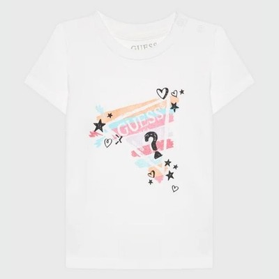 Guess Girls Multicolor Triangle Print T-Shirt