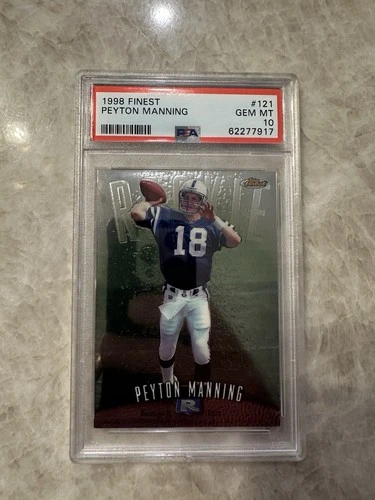 1998 Topps Finest - Rookie Peyton Manning #121 (RC) PSA 10 Gem MINT Card Rare