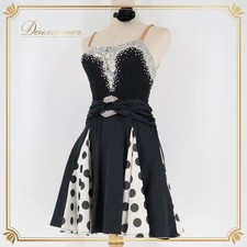 Chacott Made Engl Ballroom Dance Dress M White Dot LatDre