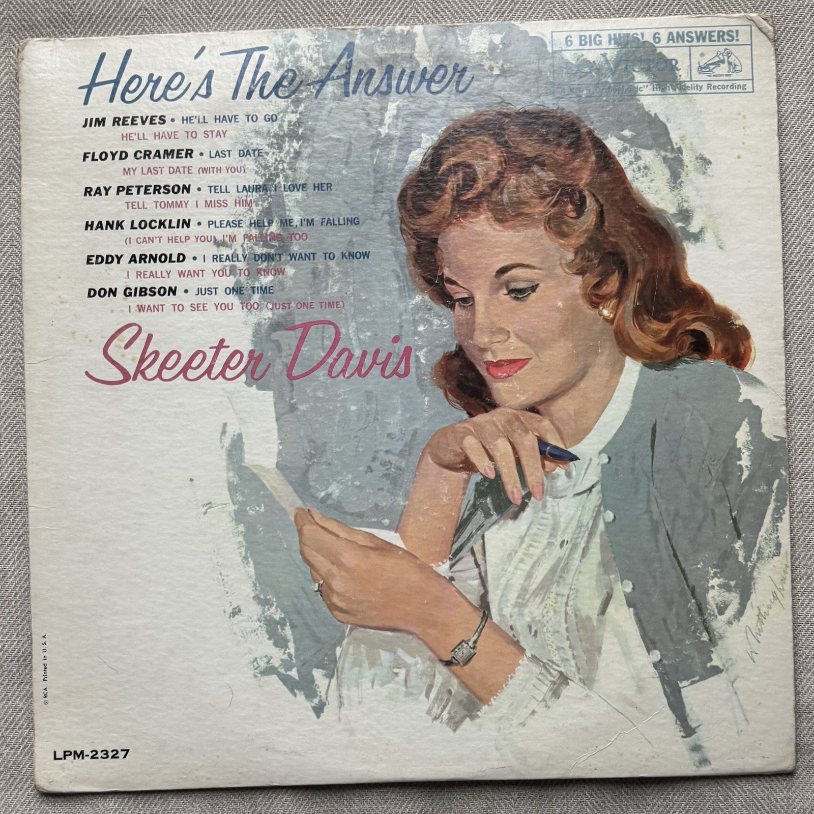 Skeeter Davis - Here's The Answer LP Vinyl - RCA Victor LPM 2327