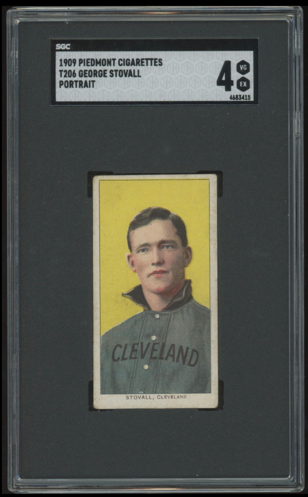 1909 T206 PIEDMONT 150 - GEORGE STOVALL - SGC 4