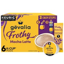 Gevalia Frothy 2-Step Artificially Flavored Mocha Latte 1 Count Pack of 6 