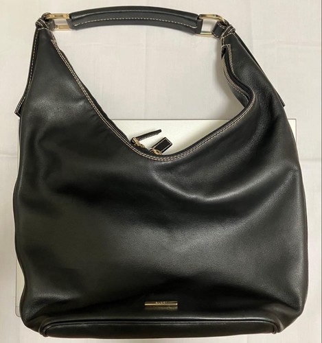 Gucci Tom Ford Era Leather Hobo Bag Shoulder Bag Black Archive Y2K Zip Top Purse