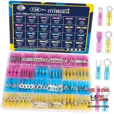 Marine Grade Heat Shrink Wire Connectors Kit,128PCS Heat Shrink 128PCS