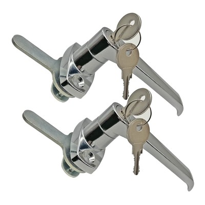 2 Sets Level Handle Cam Lock,L-Type Locking Door Handle,Cabinet Handle Lock C...
