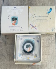 2022 Harry Potter Fifty Pence 50p Coloured Silver Proof Coin ROYAL MINT + COA