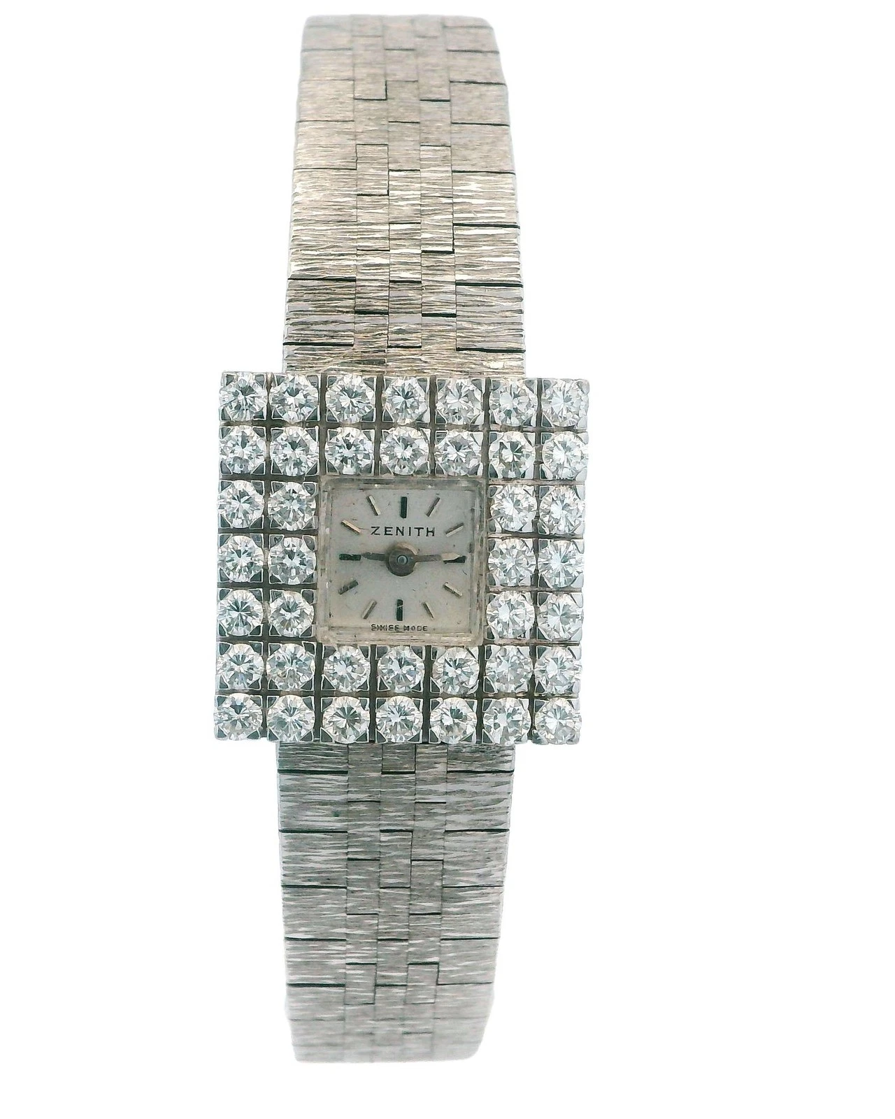 Zenith — Zenith 18K White Gold & Diamond Set Bezel Mechanical