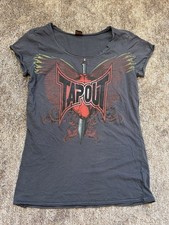 Tapout Vintage Y2K TShirt Women's L Made In USA Graphic Print Short Sleeve