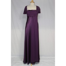 Cinderella Design 7302- Soft Satin Mother Of The Bride Dress-Size 3X-PLUM-NEW