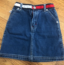 Tommy Hilfiger Denim Jean Skirt Girl's Size 6x Colorblock Waist