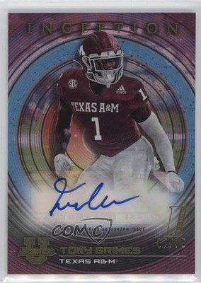 2022-23 Bowman Inception University Fuchsia Foil 67/75 Tony Grimes Auto 14sd