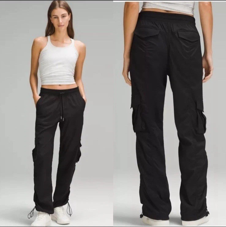 Lululemon Dance Studio Relaxed-Fit Cargo Jogger Women’s  Medium Black Mid-Rise