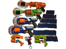 Nerf Gun Lot Of 7 Dart Tag Strong Arm And More