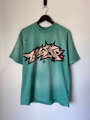 Hellstar Crack Print Tee - Size Medium - Green - NEW