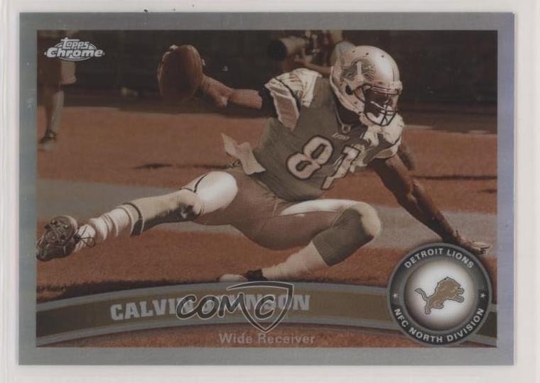 2011 Topps Chrome Sepia Refractor 18/99 Calvin Johnson #8 HOF