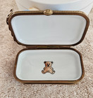 Gérard Ribiere Sleeping Baby in Blue Bed Limoges Peint Main Trinket Box — photo 6