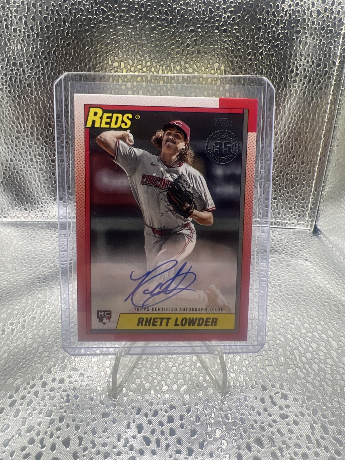 Rhett Lowder Auto 2025 Topps Series 2 RC AUTO - 1990 Topps Rookie Autograph