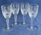 4 Vintage 5 1/4" Waterford Crystal Colleen Tall Stem Sherry Glasses MINT