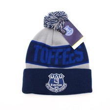 Everton FC Official Toffees Bobble Hat Navy Adult & Junior