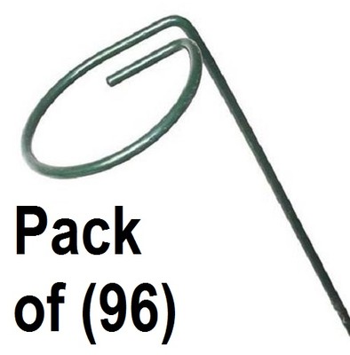 Panacea GT 89325 1-1/4'' x 18'' Green Single Loop Metal Plant Support Stakes - 96