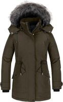 "Damen Winter Warm Mantel Winddichte Pufferjacke Lang Outdoor Parka Gesteppt \"L\""