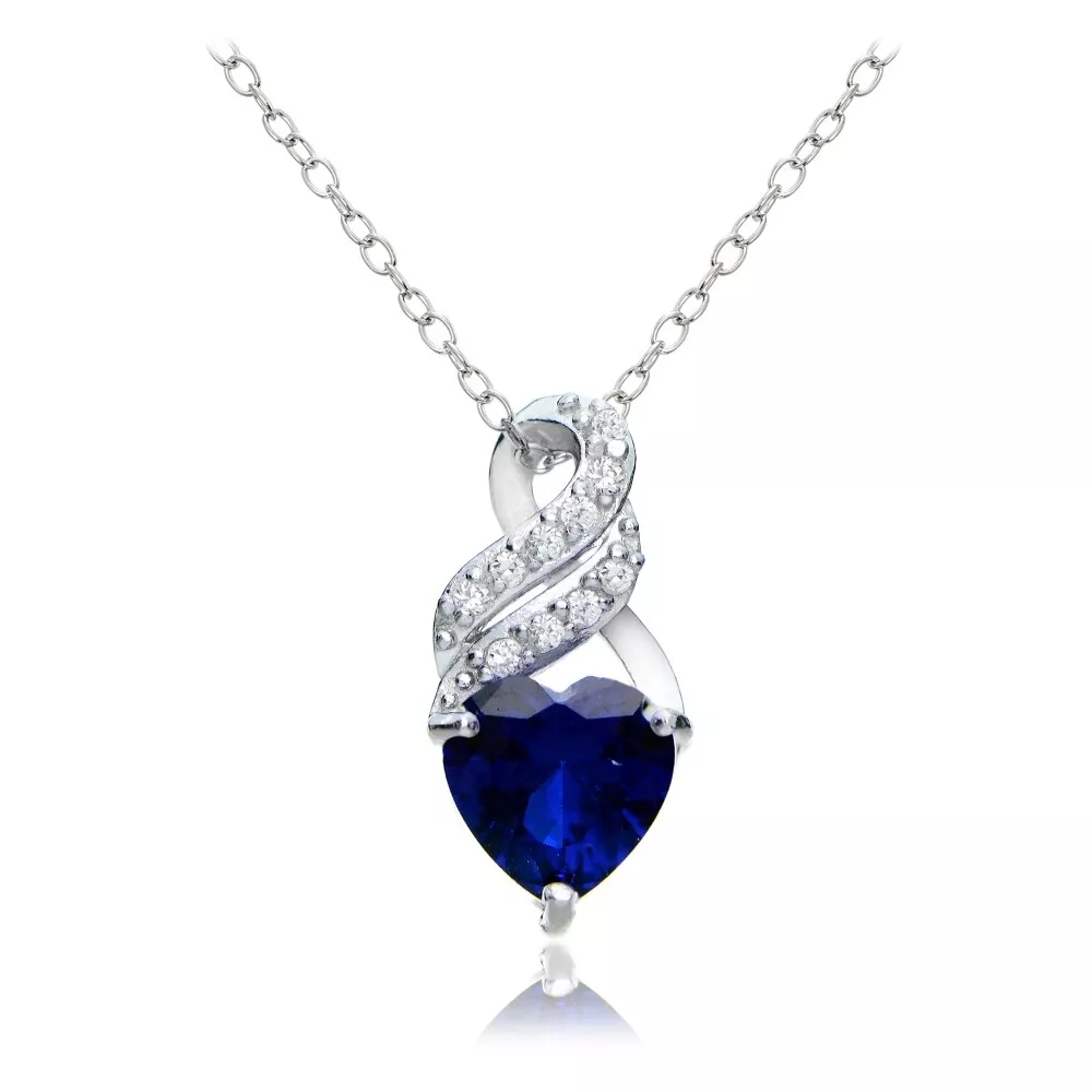 Sapphire necklace shop ebay