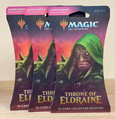 3 x Throne of Eldraine Collector Booster Packs Magic: The Gathering - MTG NEW