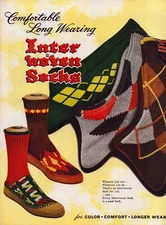 1952 Interwoven Socks Comfortable Long Wearing Argyle Vintage Print Ad-CRC-1.2
