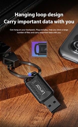 Clé USB Lexar® 128Go V400 Jumpdrive noire Ultras-Rapide, haute vitesse - Photo 2/13