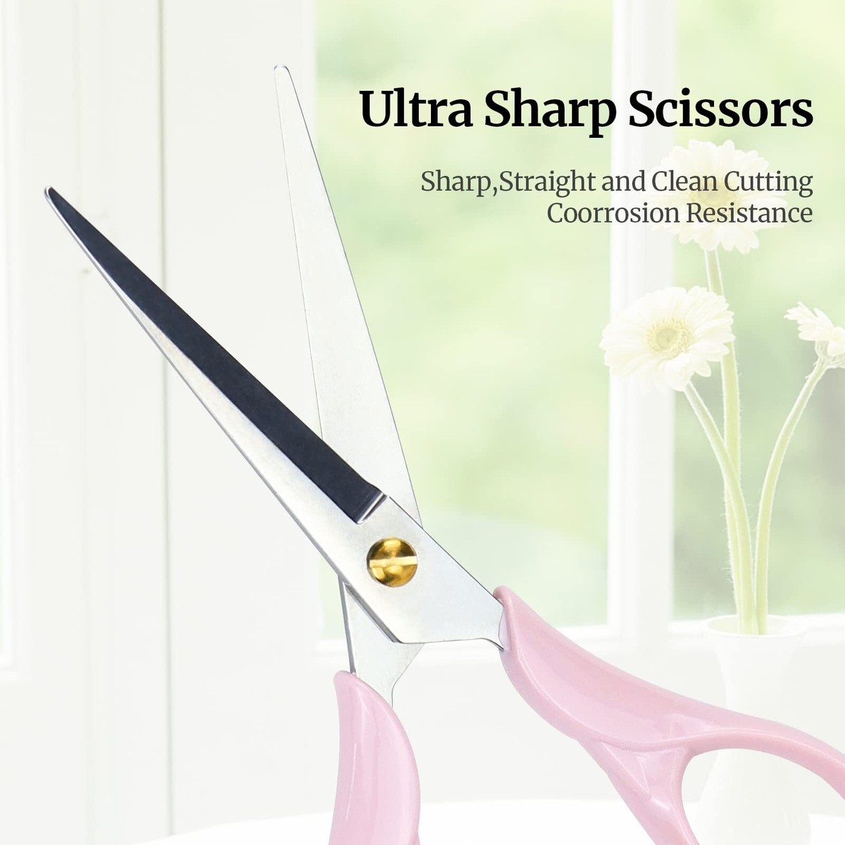 Koqye Acrylic Scissors, Stainless Steel Scissors With Clear