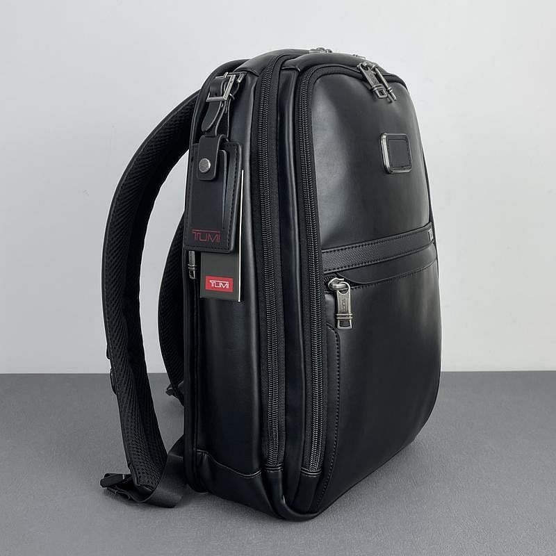 NEW TUMI ALPHA Slim Backpack 9603581 Black Leather Business NEW TUMI ALPHA Slim Backpack 9603581 Black Leather Business