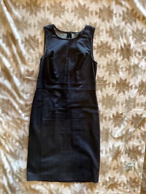 ann taylor denim sheath dress Ann Taylor Women's Fitted Sleeveless Knee Length Dress Size 0 Lined Denim