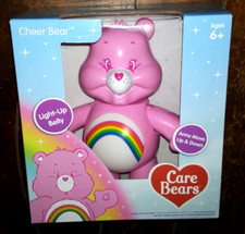 Care Bears Light-Up Belly: CHEER BEAR 8" Figure Arms Move Up Down 2023