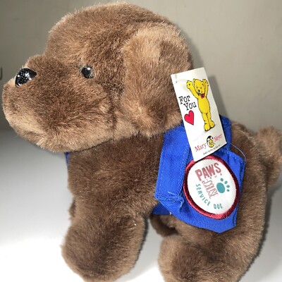 8'' Mary Meyer Service Dog Plush 1993 Paws With a Cause Labrador Brown Lab Puppy