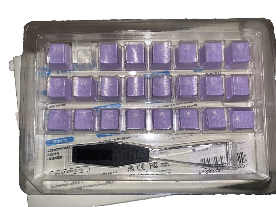 Juego de teclas translúcidas de goma - Doble disparo - Perfil OEM - 23 teclas - Agarre Foto 3 de 3