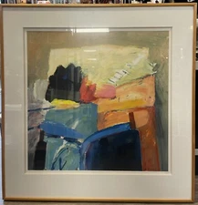 ORIGINAL Albert Smith Painting - Signed & Dated 1987 LARGE FRAMED 31x31