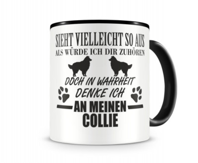 Samunshi Ich denke an meinen Collie Hunde Tasse Kaffeetasse Teetasse Kaffeepott