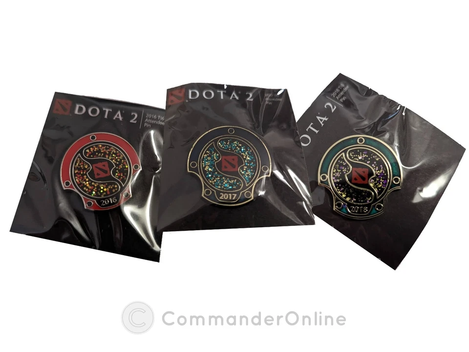 Dota 2 Pines Asistentes TI6 TI7 TI8 2016 2017 2018 - Nuevos con Código Foto 2 de 3