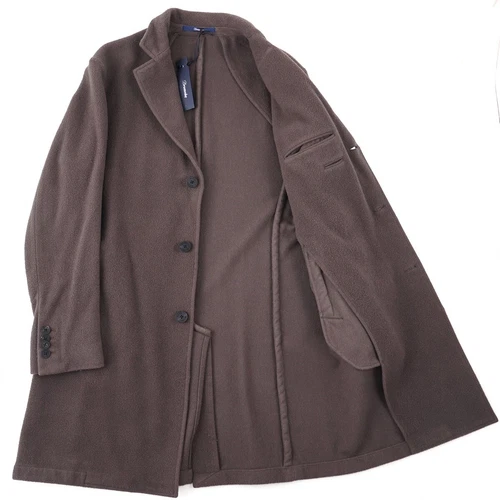Drumohr F/W 24-25 Soft Textured Garment-Washed Wool Overcoat 40R (Eu50) Coat NWT image 2