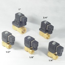 DC12V DC24V AC240V 2 Way Electric Brass Solenoid Valve Air Oil Water- All Sizes