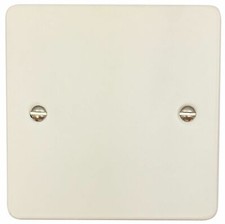 G&H FW31 Flat Plate Matt White 1 Gang Single Blank Plate