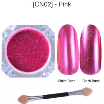 MIRROR CHROME NAIL POWDER COLOURS UNICORN ROSE GOLD BLUE PINK RED EFFECT PIGMENT