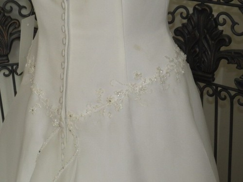 328W DESIGNER 1590 CRYSTAL BEADED SZ 10 IV CORSET FORMAL WEDDING DRESS GOWN - Picture 6 of 13