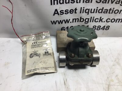 ITT Grinnell 1'' CF8M 1521 REVK Handwheel Operated Diaphragm Valve 8Lbs''